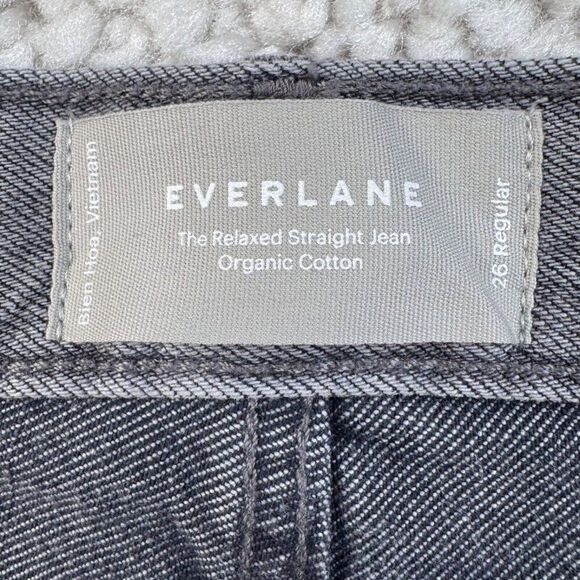 Everlane The Relaxed Straight Jean Organic Cotton Gray 26 NEW - Picture 6 of 13